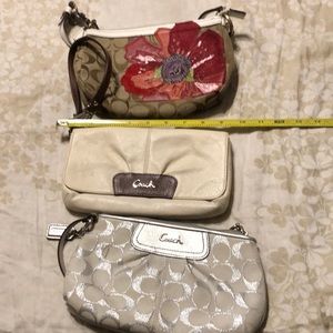 COPY - COACH.  Lot of 3 coach mini bags clean inside